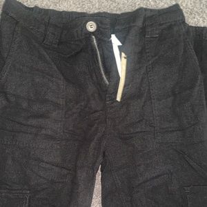Nordstrom black cargo linen pants